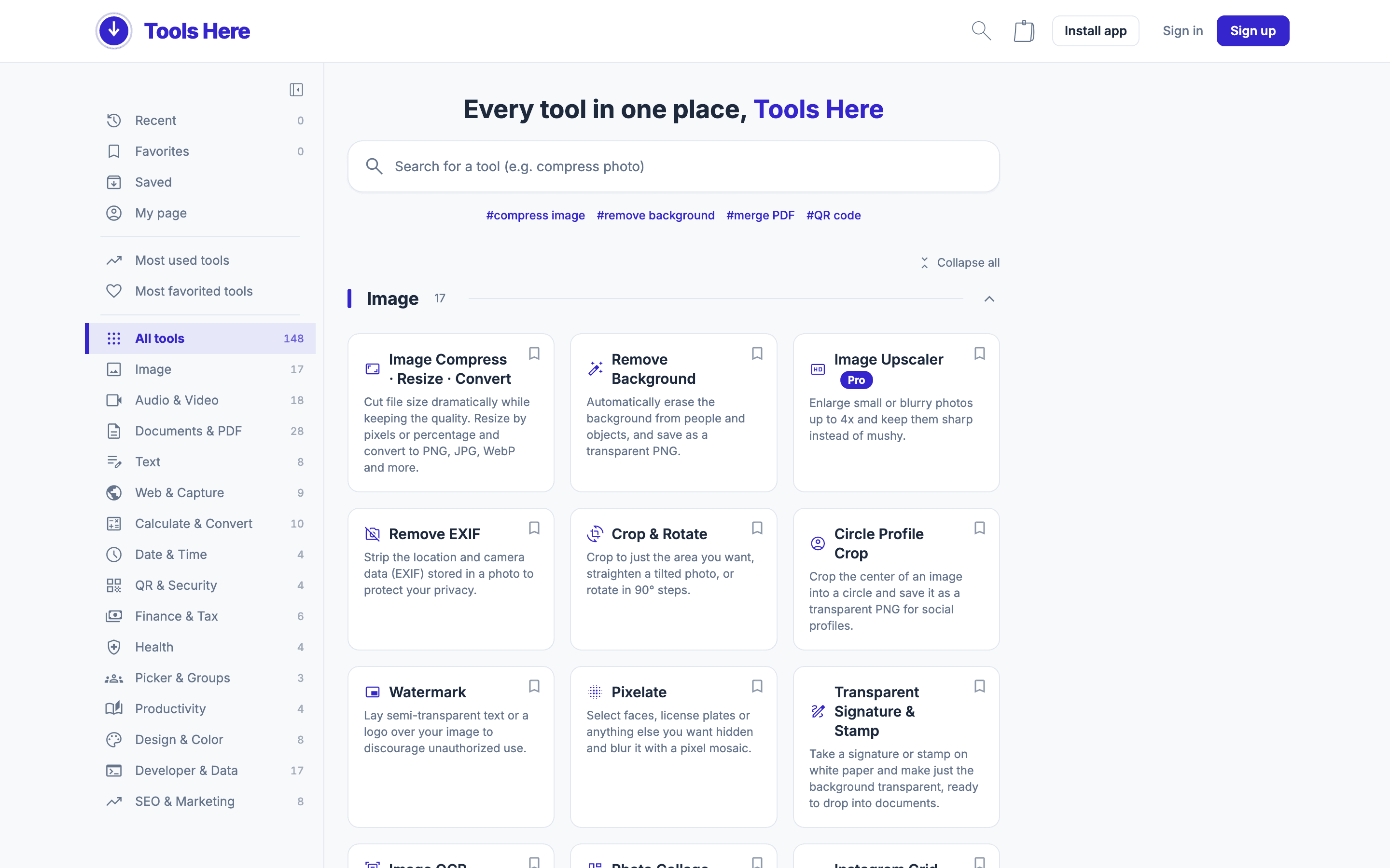 Toolshere screenshot 1