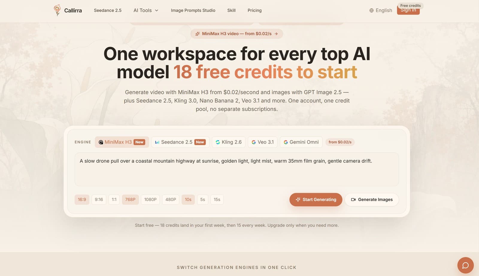 Callirra screenshot 1