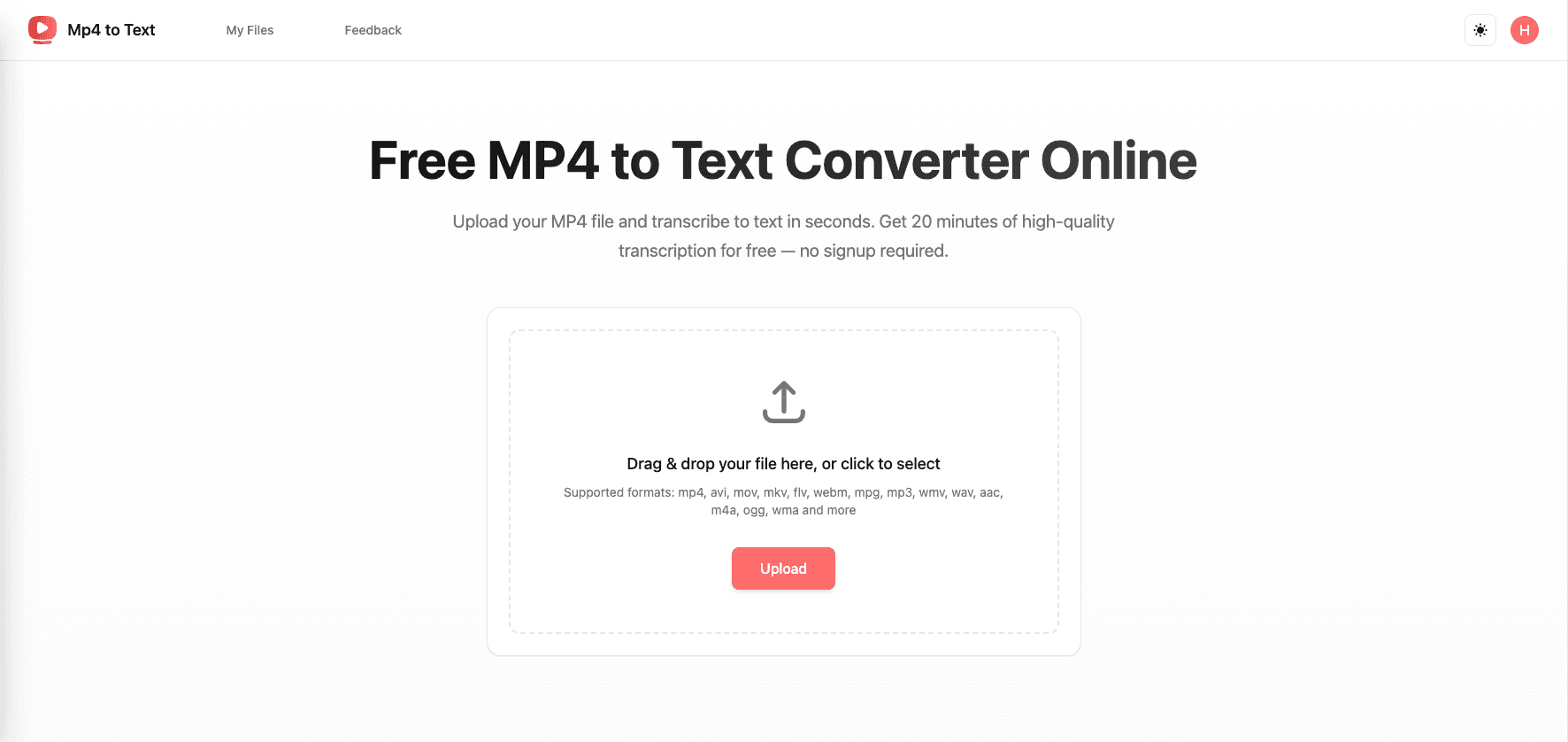 Mp4 to Text screenshot 1