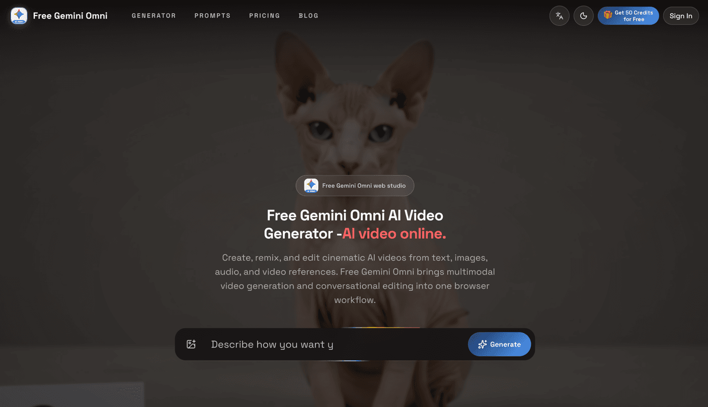 Free Gemini Omni screenshot 1