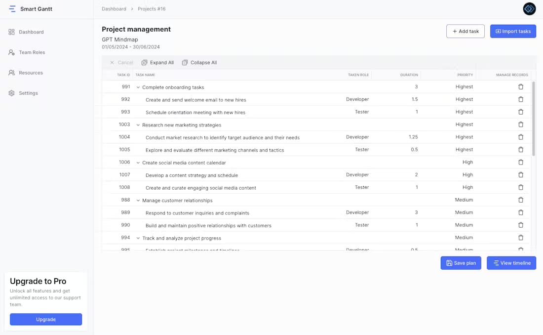Smart Gantt screenshot 1