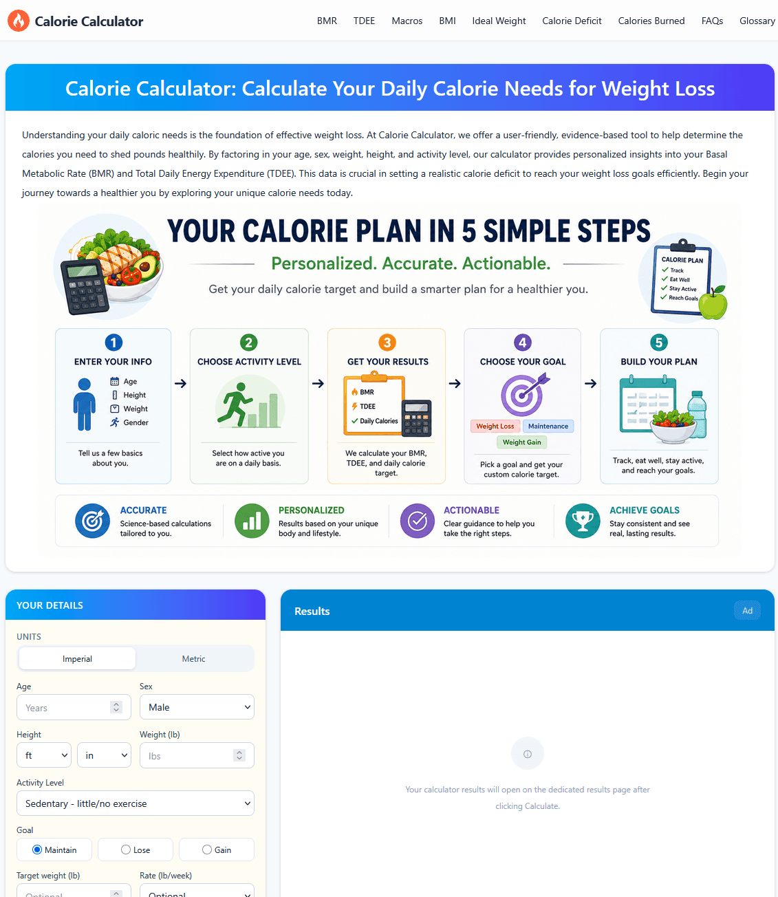 Calorie Calculator screenshot 1