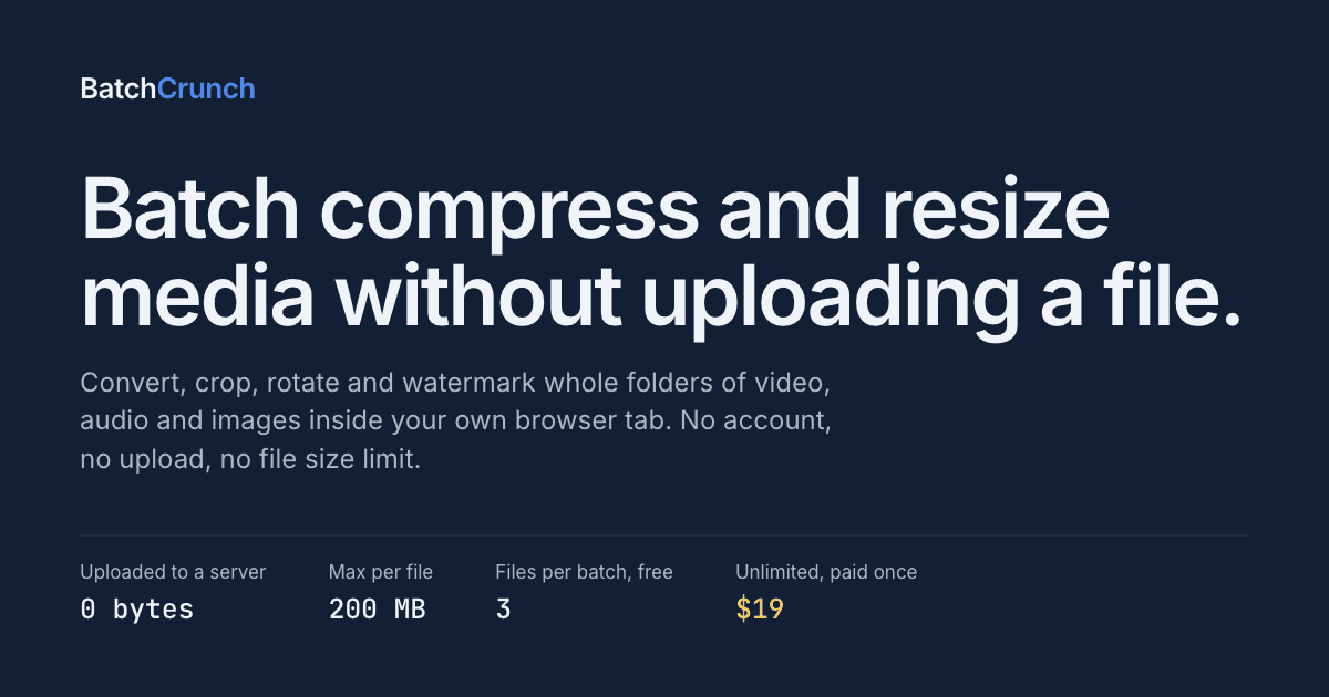 BatchCrunch screenshot 1