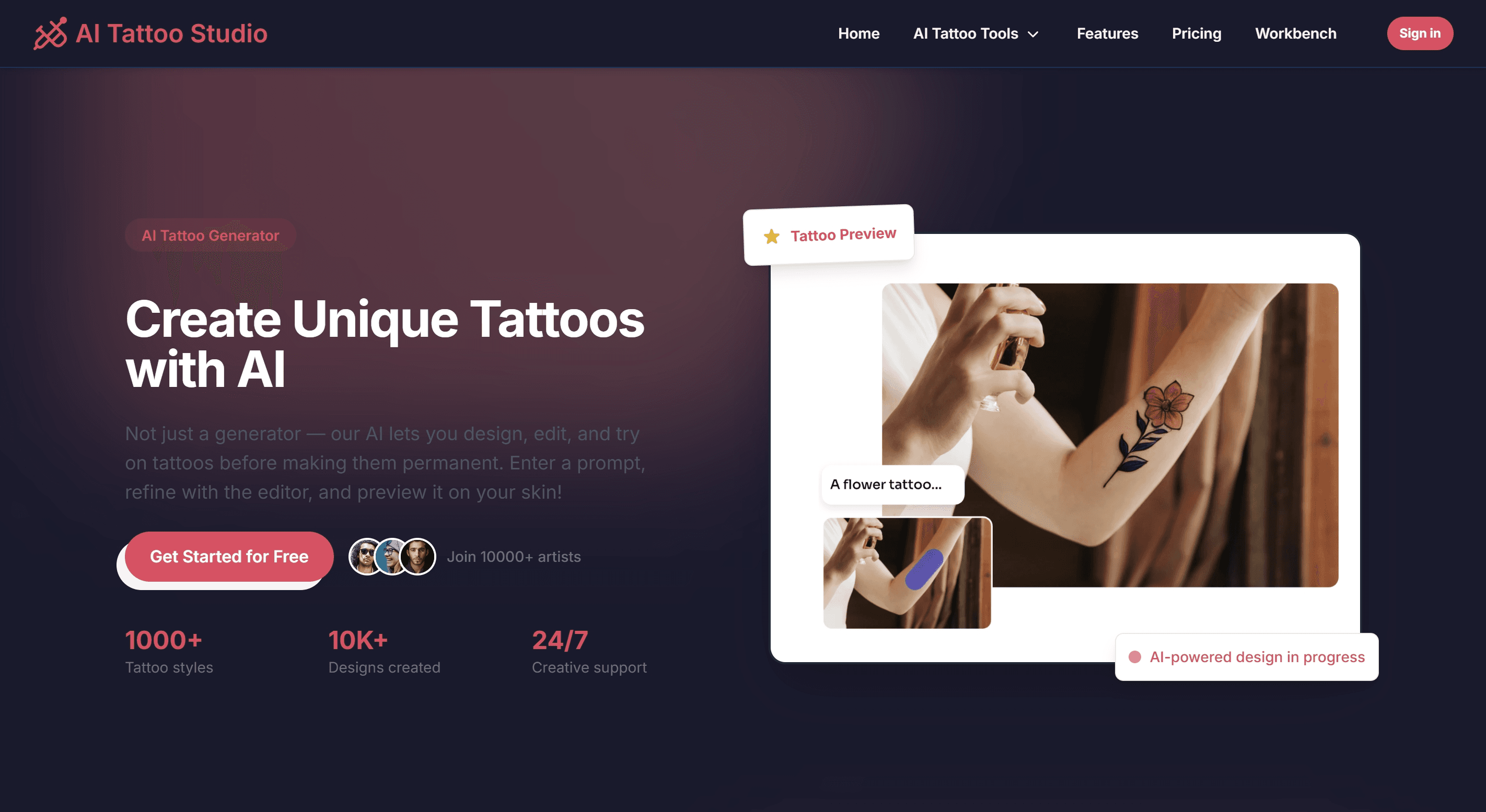 AI Tattoo Studio screenshot 1