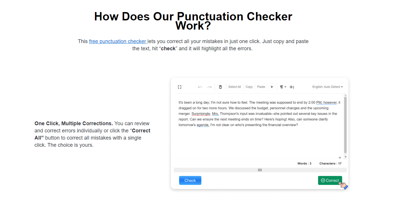 Free Punctuation Checker screenshot 1