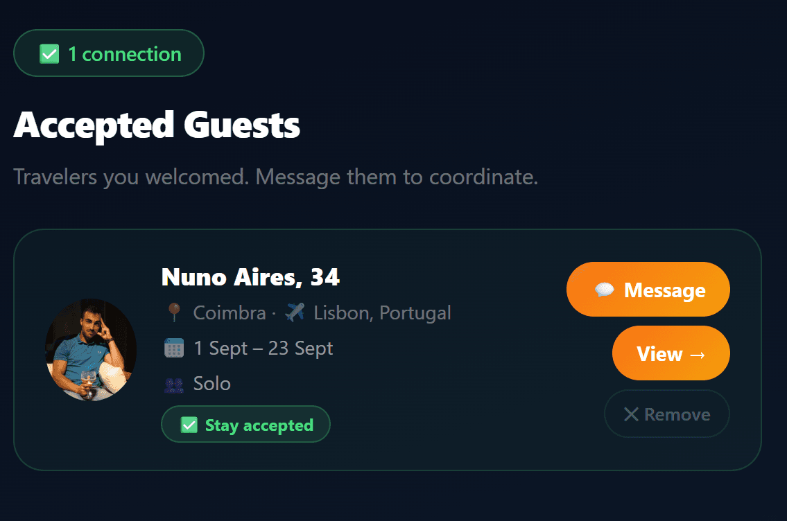 TravelMatchr screenshot 1