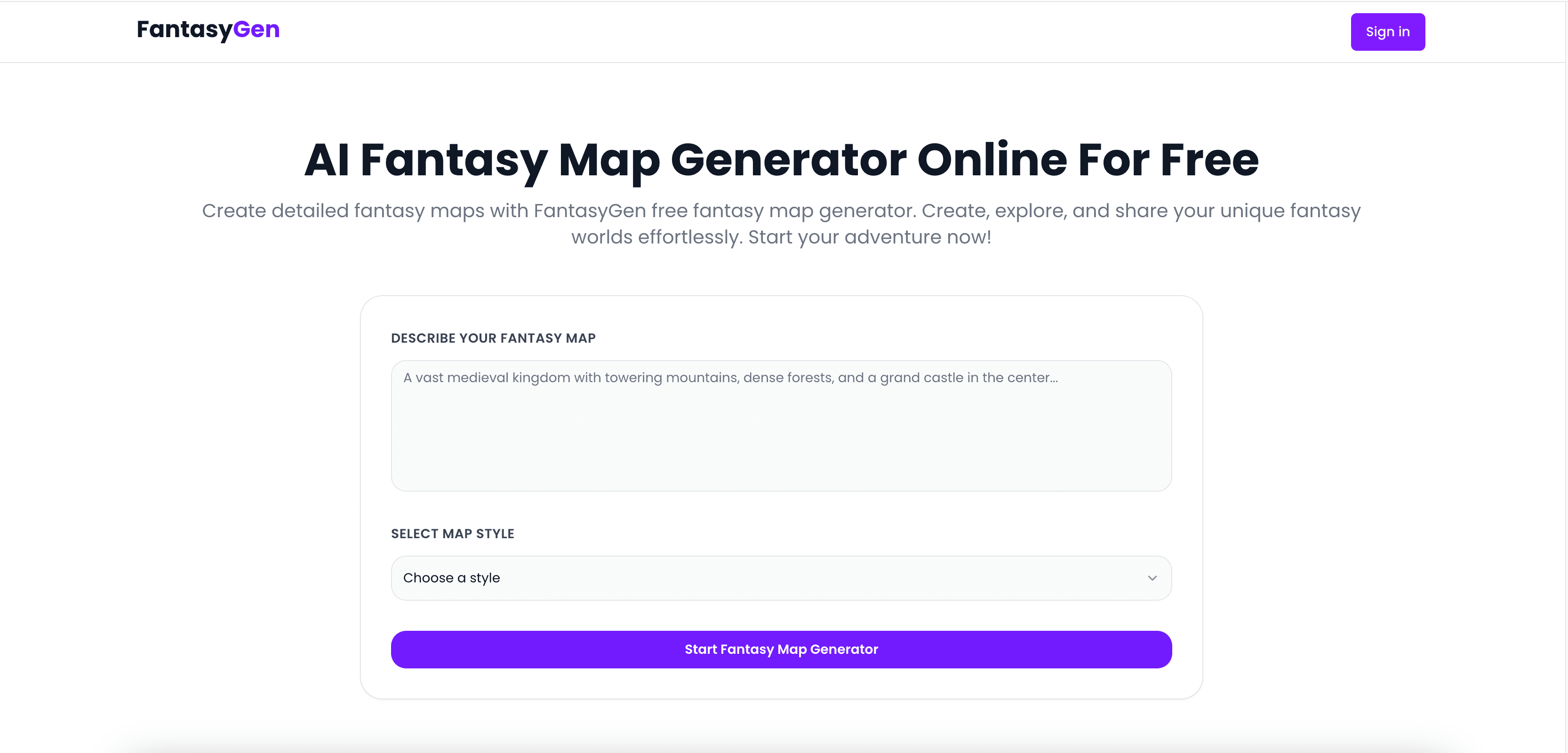 FantasyGen screenshot 1