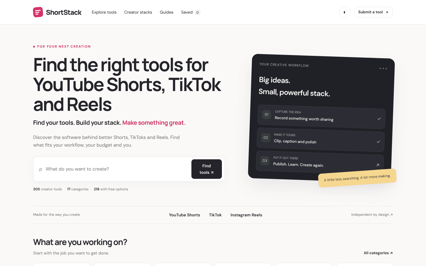 Shortstack.tools screenshot 1