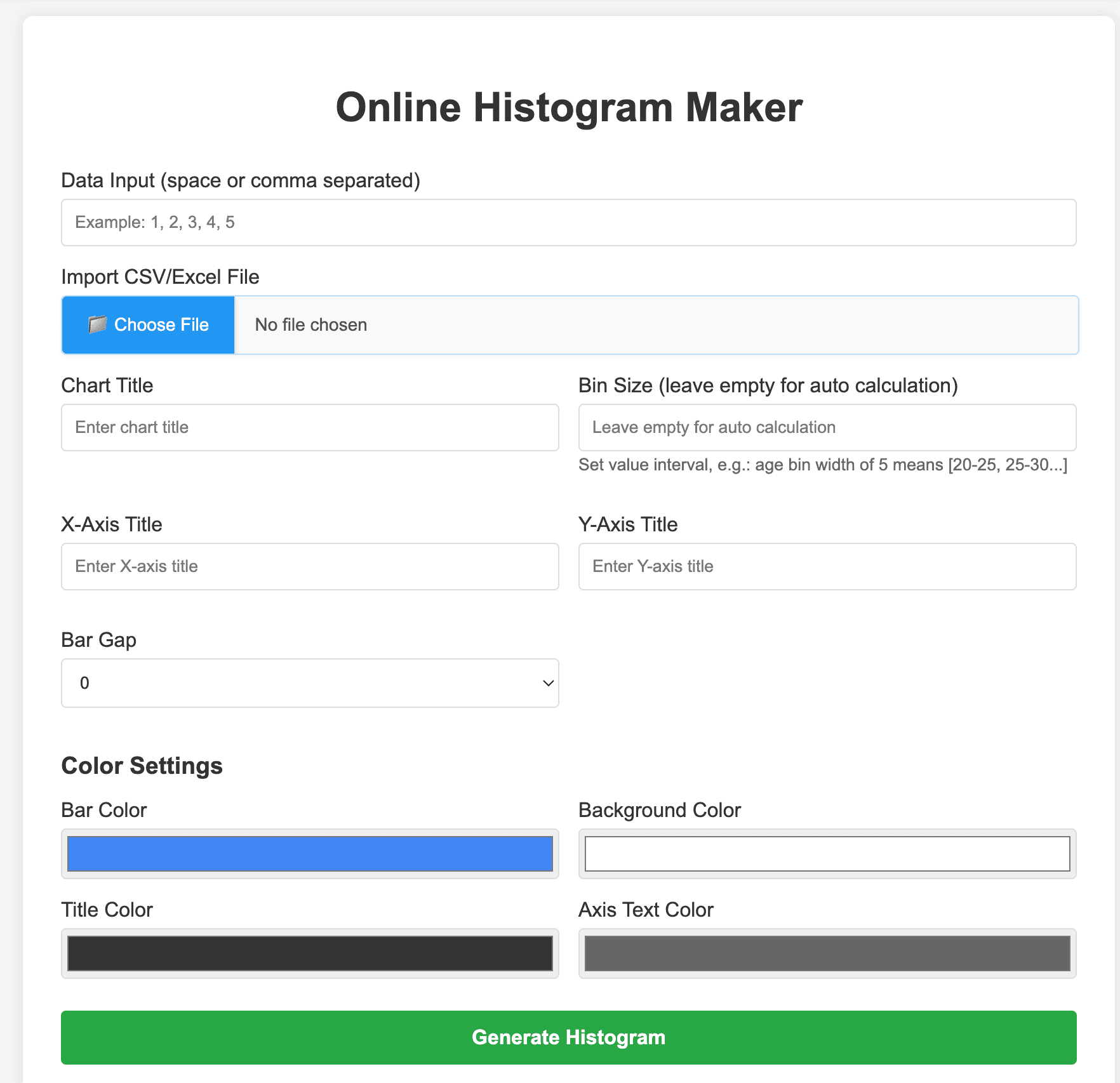 Histogram Maker screenshot 1