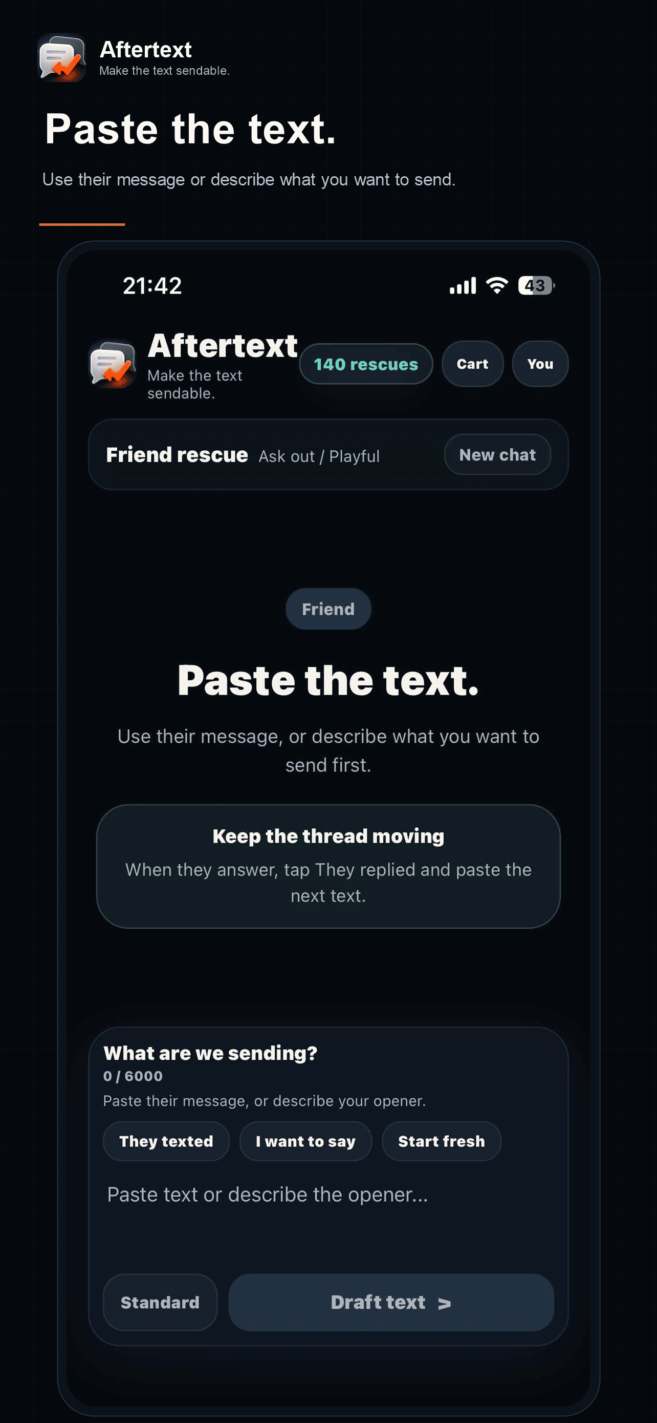 Aftertext: AI Text Replies screenshot 1