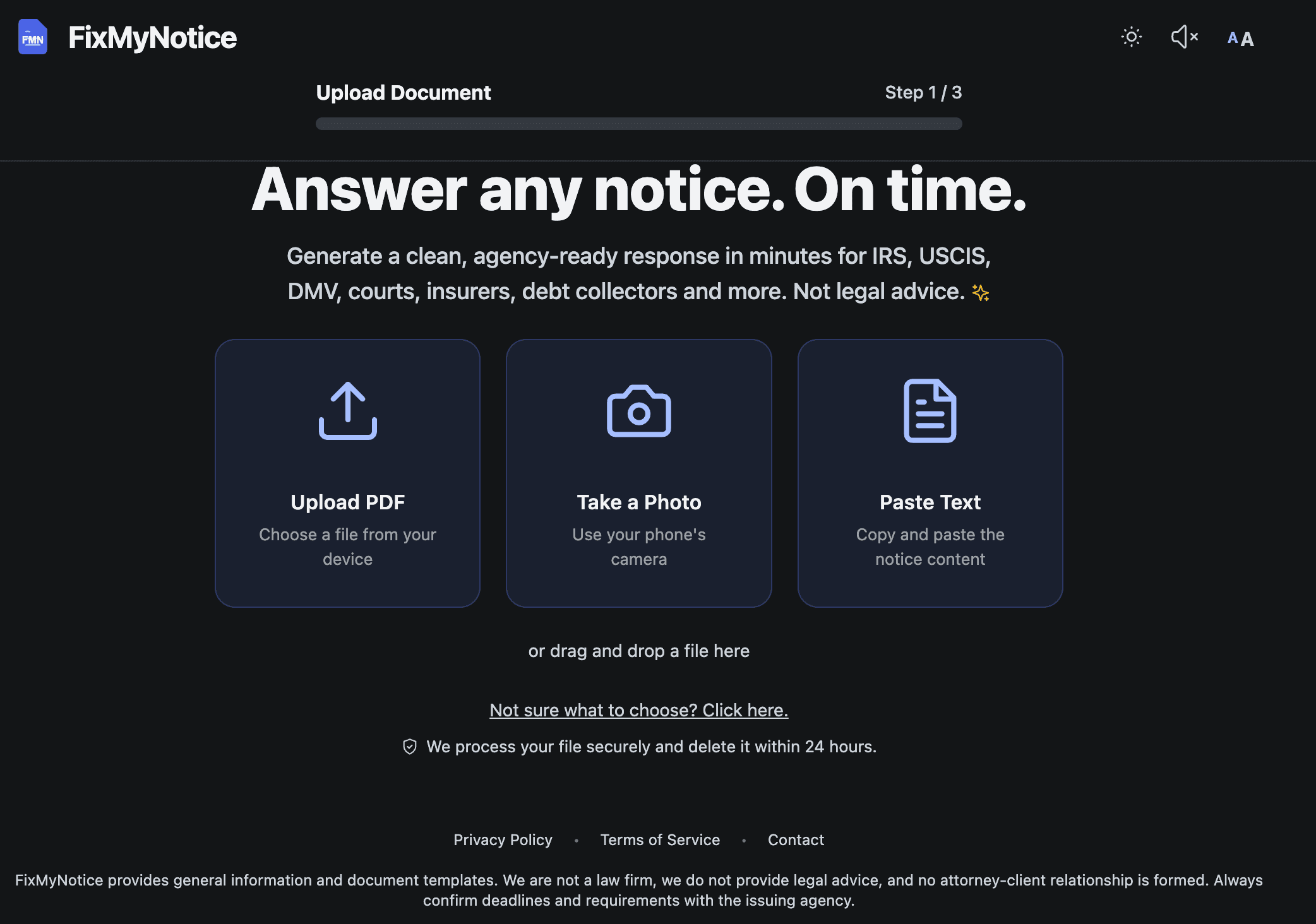 FixMyNotice.com screenshot 1