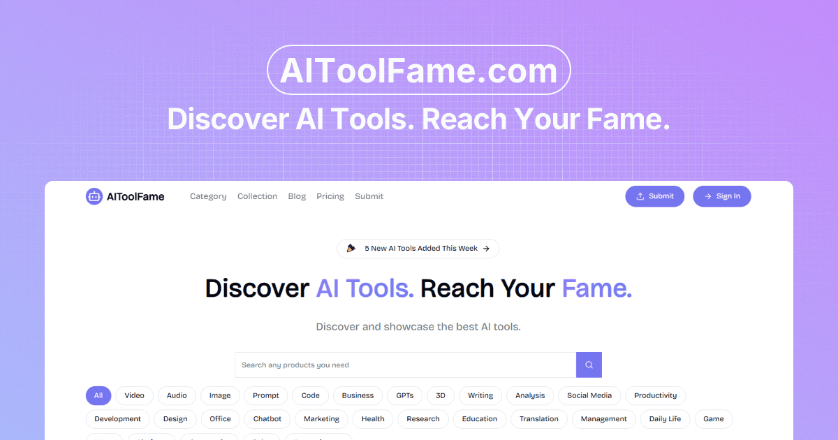 AIToolFame screenshot 1