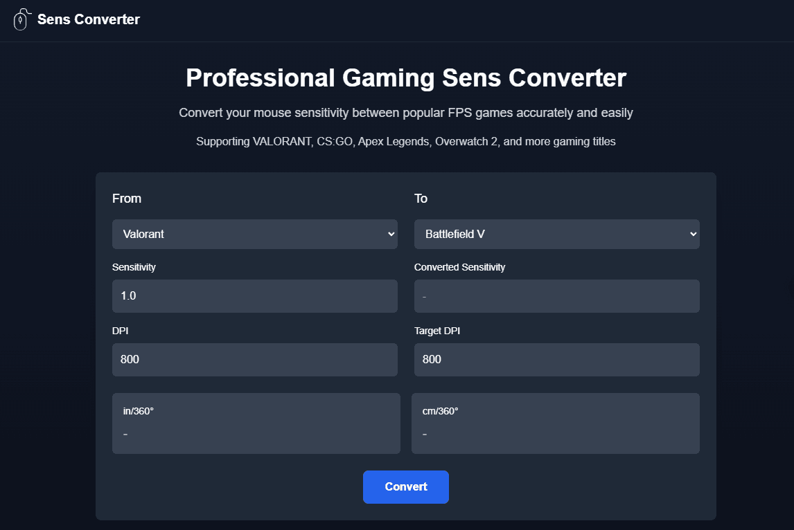 sens converter screenshot 1