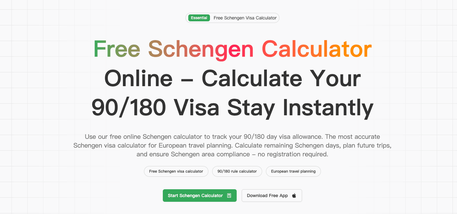 Schengen Calculator screenshot 1