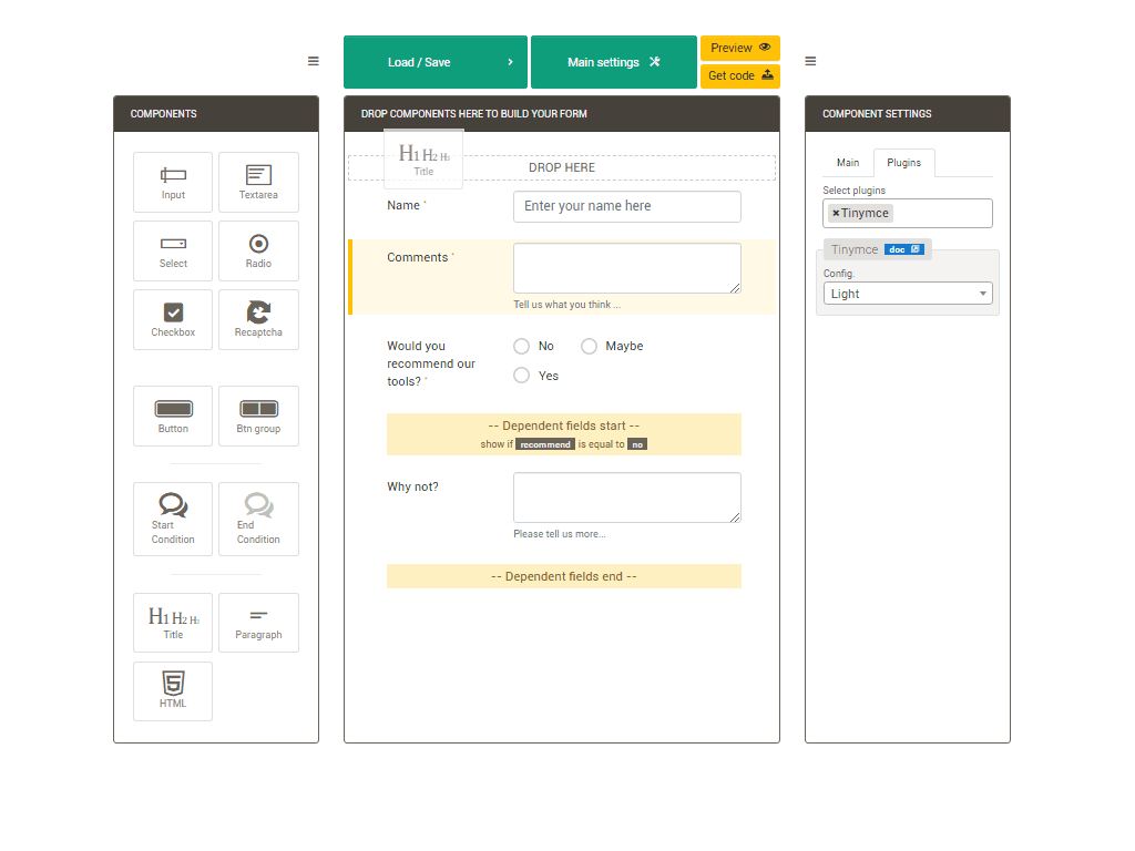 PHP Form Builder screenshot 1
