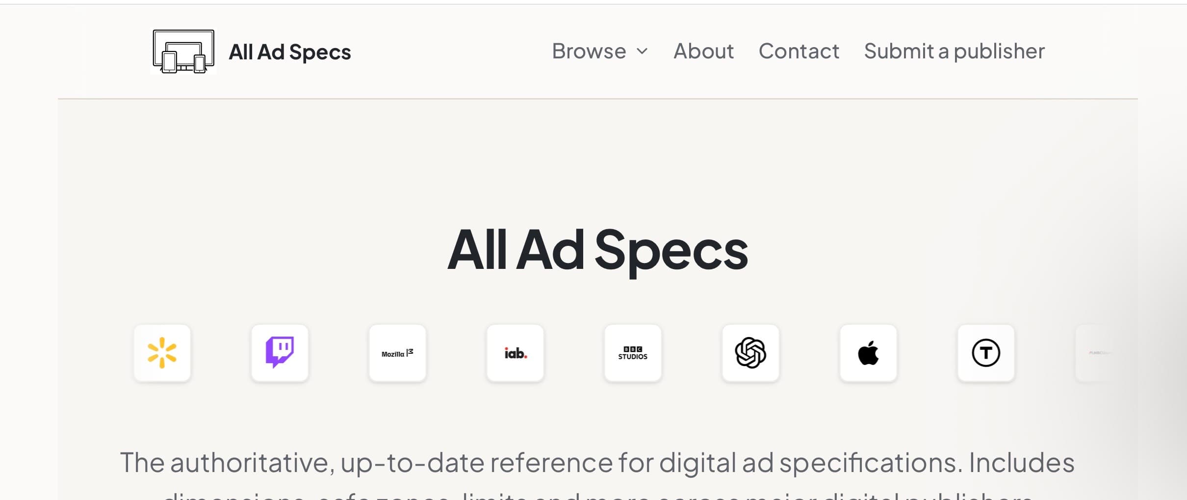 All Ad Specs screenshot 1