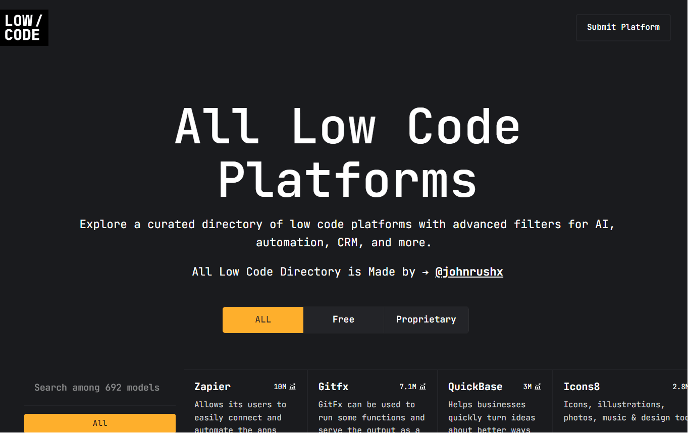 Low Code Platforms screenshot 1