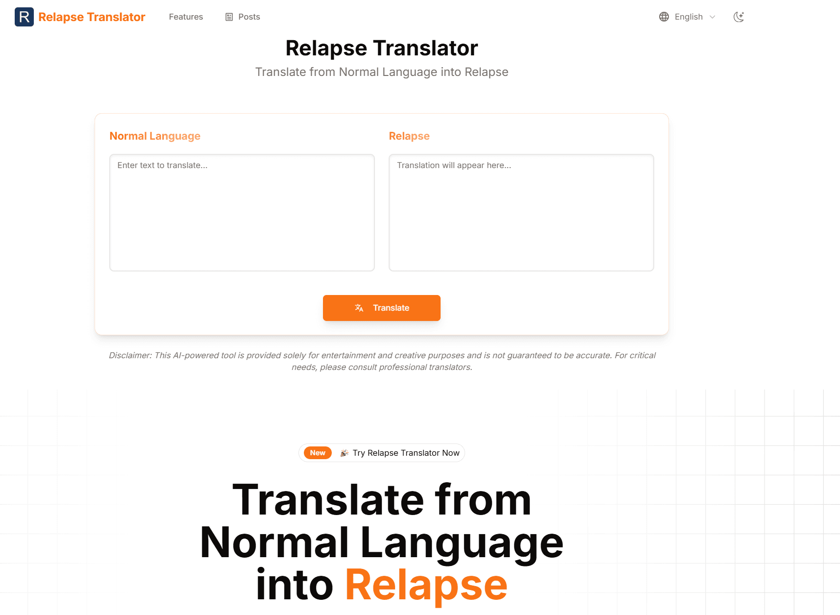 relapse Translator screenshot 1