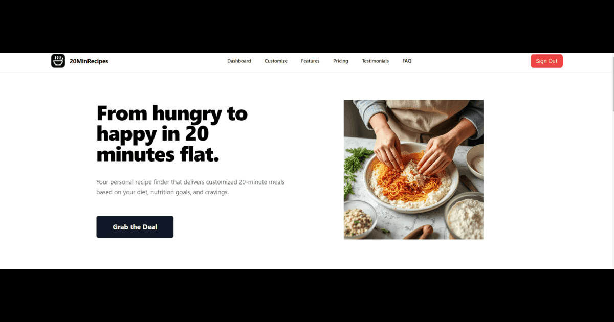 20MinRecipes screenshot 1