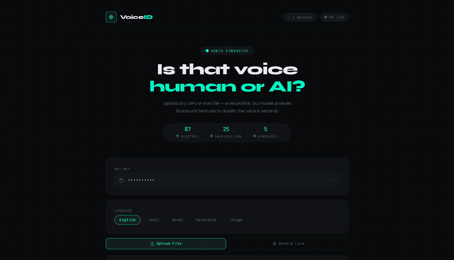 VoiceID screenshot 1