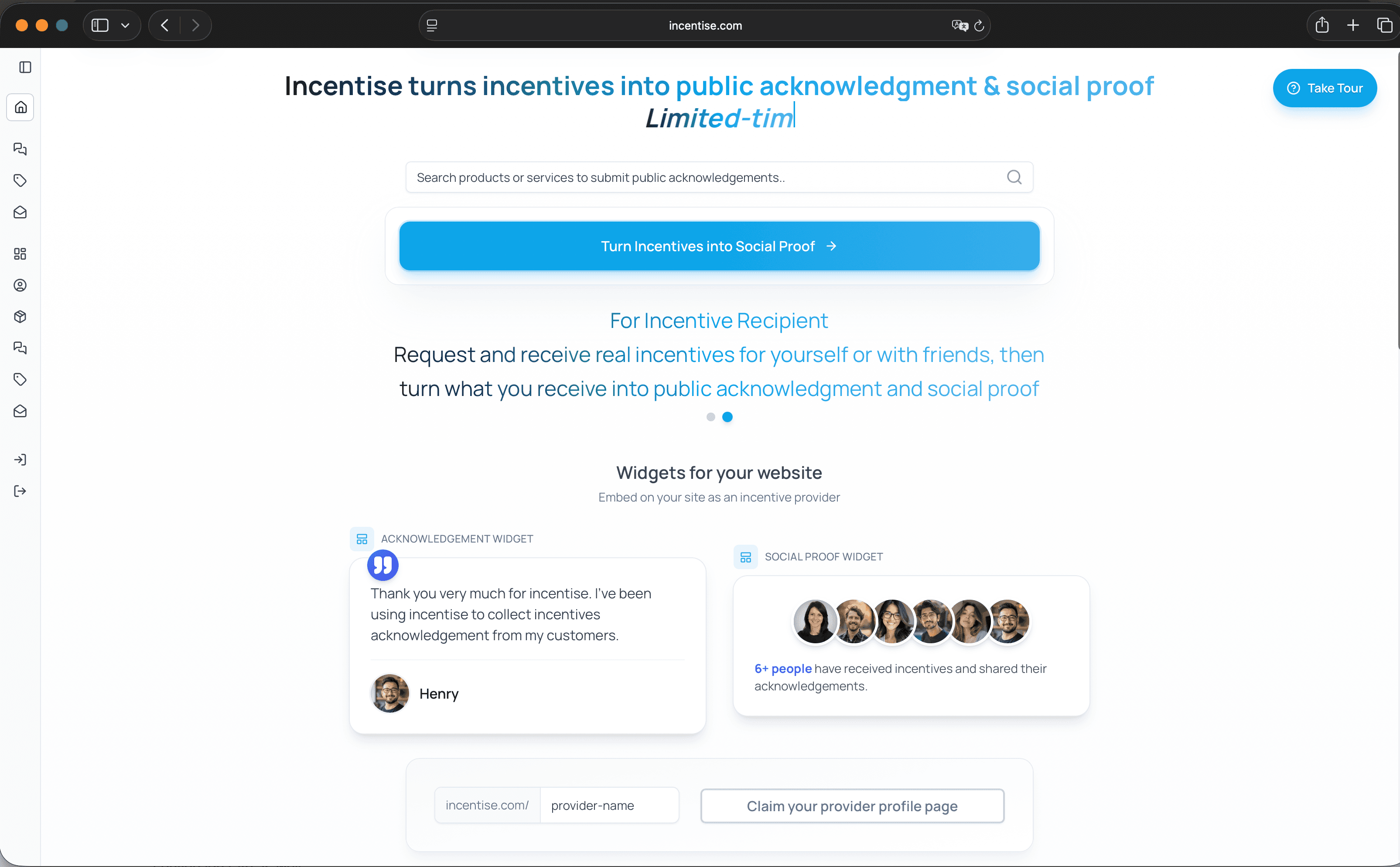 Incentise screenshot 1