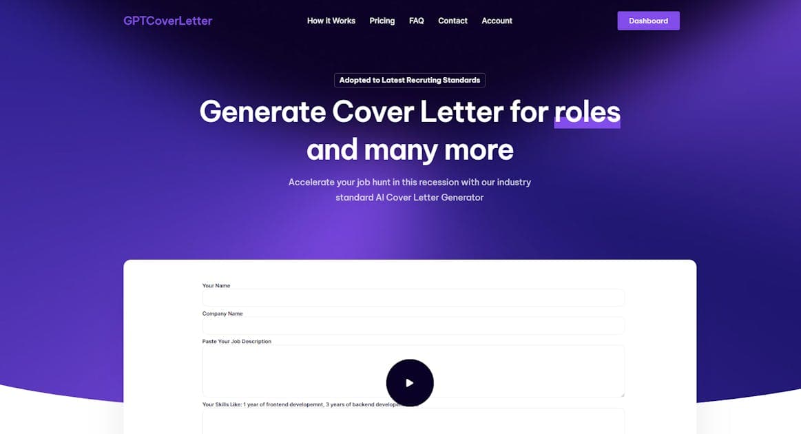 GPT Cover Letter screenshot 1