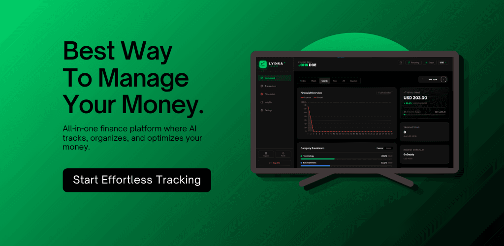 LYDRA Finance - AI Expense Tracker screenshot 1