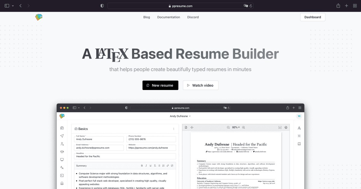 PPResume screenshot 1